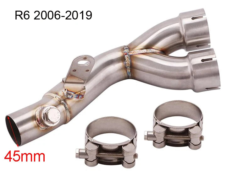 Tubo Intermedio / Link Pipe para Escape de Yamaha YZF-R6 – Compatible con Modelos 2006–2016