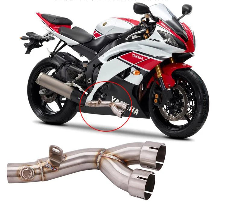 Tubo Intermedio / Link Pipe para Escape de Yamaha YZF-R6 – Compatible con Modelos 2006–2016
