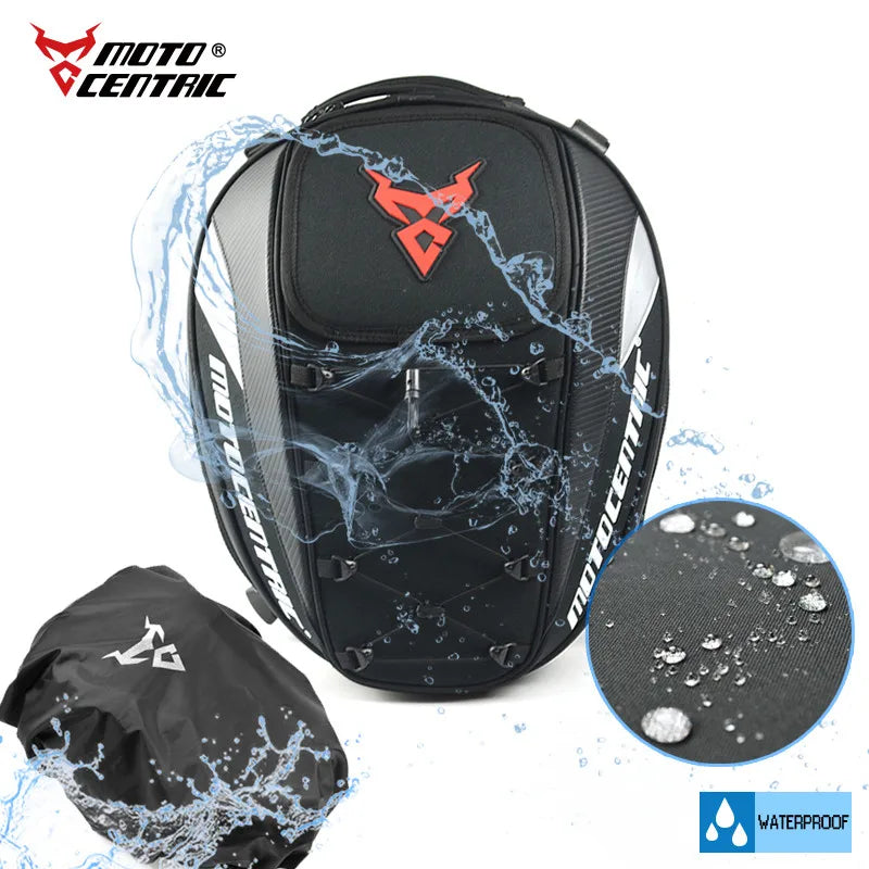 Bolsa Trasera MOTOCENTRIC 37L Impermeable – Alta Capacidad para Casco