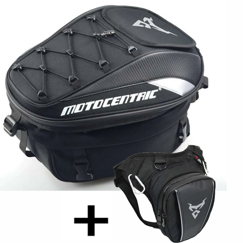 MOTOCENTRIC Mochila y Bolsa Trasera para Moto 37L