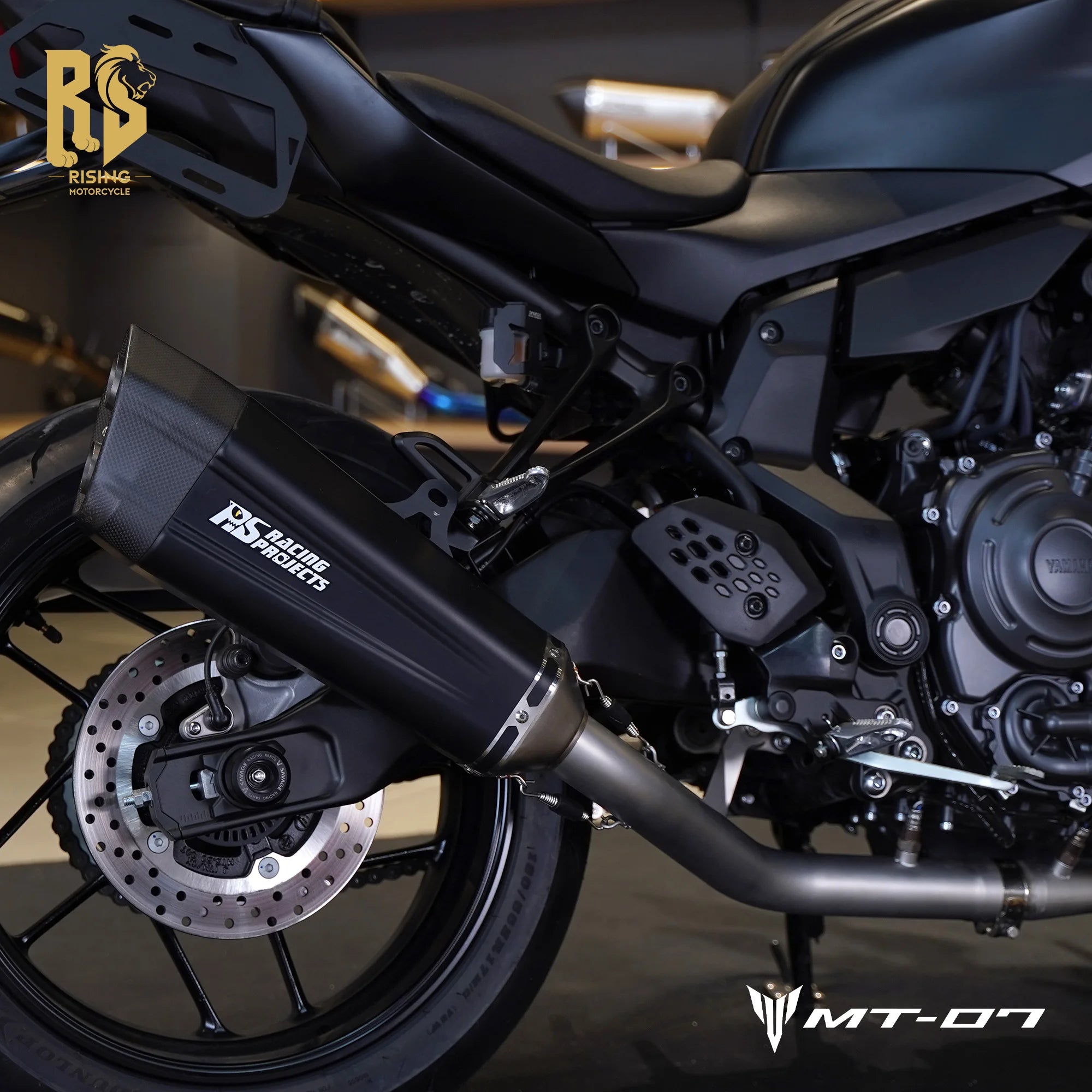 RS Side Exit Full Exhaust System For Yamaha MT-07 XSR700 2025 Dual O2 Sensor Stainless Steel High Flow Plug-and-Play Tracer 7