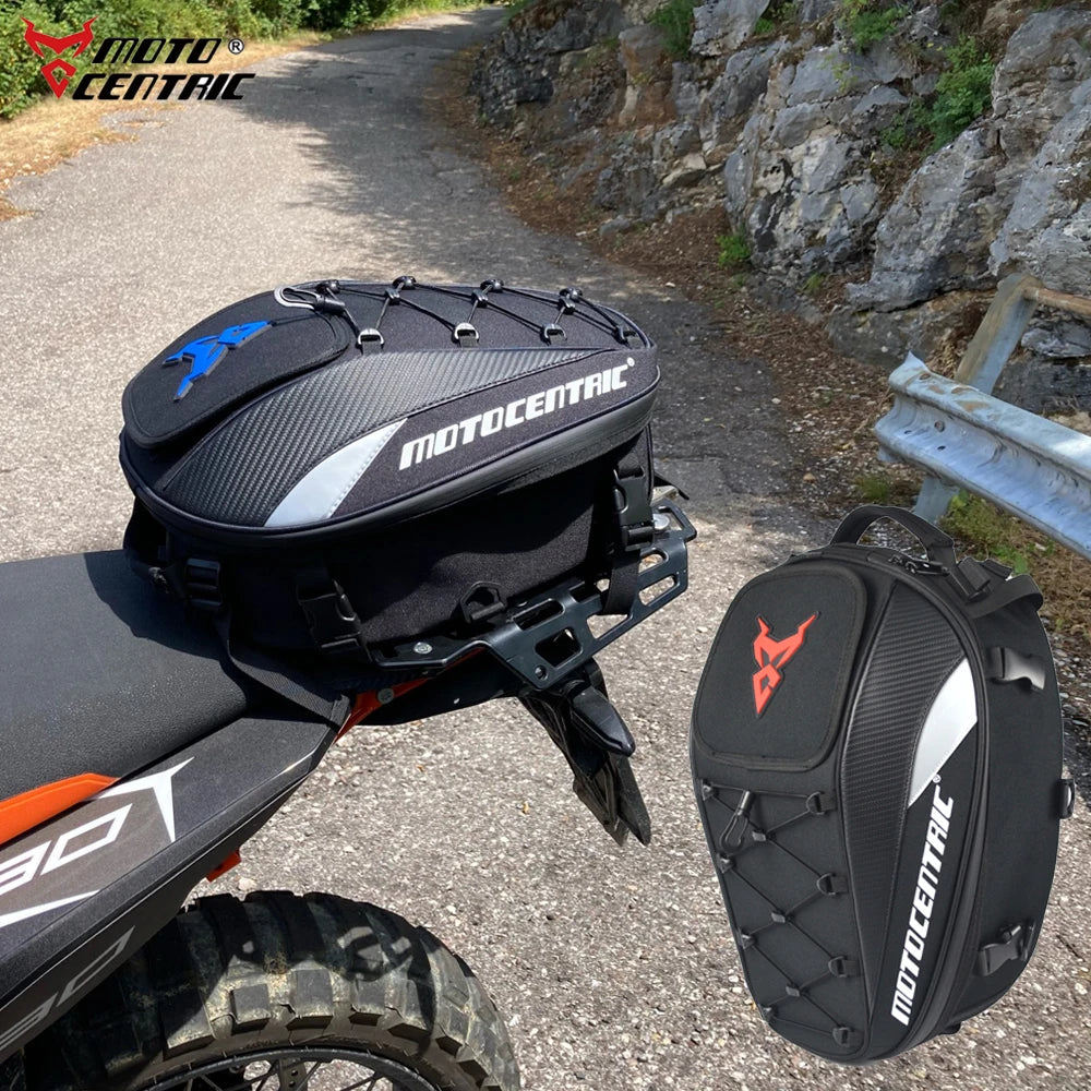 Bolsa Trasera MOTOCENTRIC 37L Impermeable – Alta Capacidad para Casco