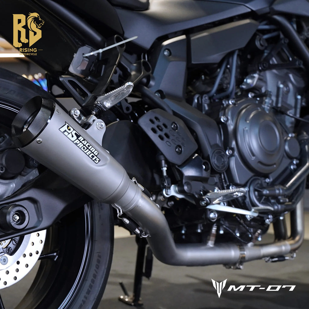 RS Side Exit Full Exhaust System For Yamaha MT-07 XSR700 2025 Dual O2 Sensor Stainless Steel High Flow Plug-and-Play Tracer 7