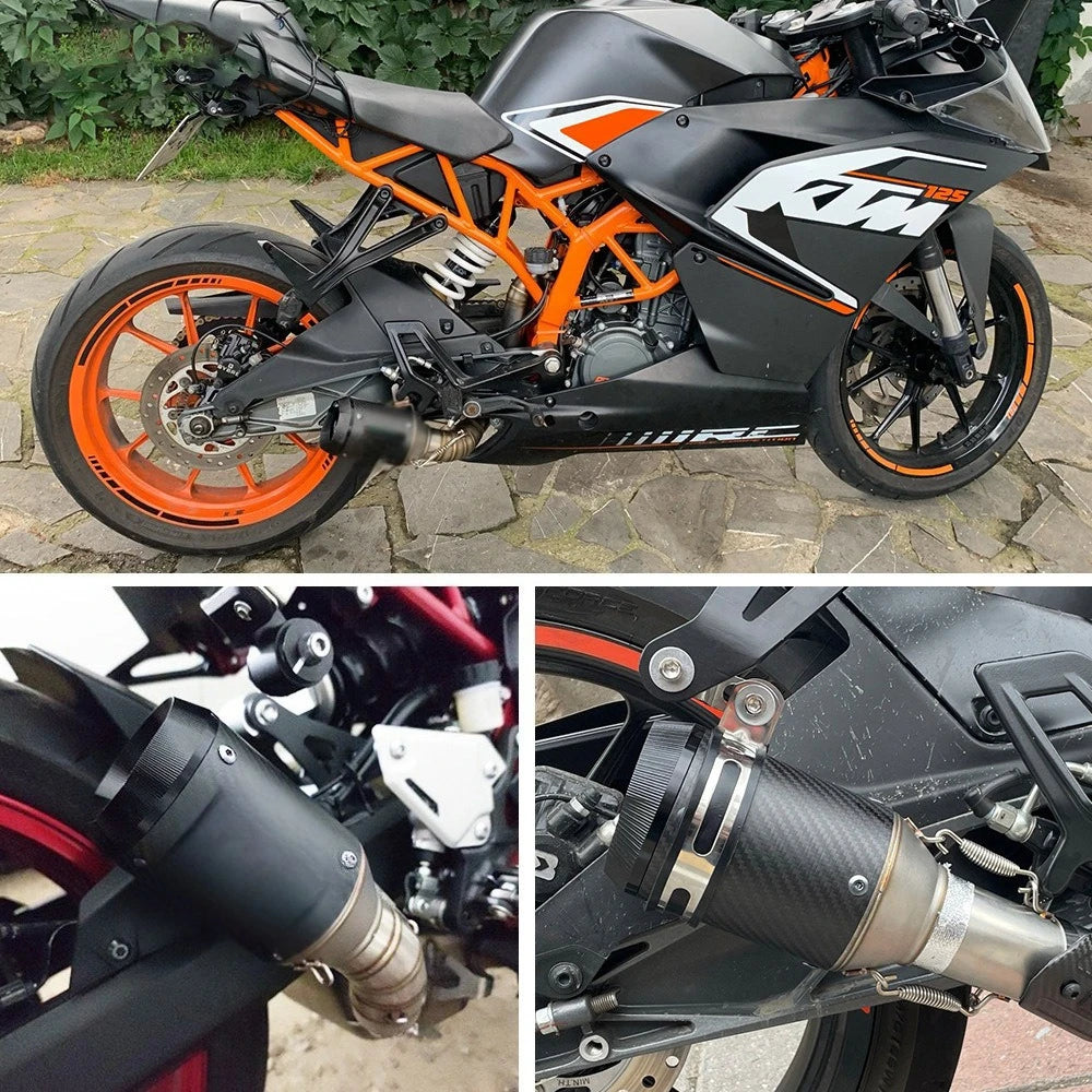 Compatible con Kawasaki Z900, FZ6, RC390, S1000XR, Ninja 400 y más modelos con entrada 51 mm. Sonido deportivo, menor peso y look racing 🔥