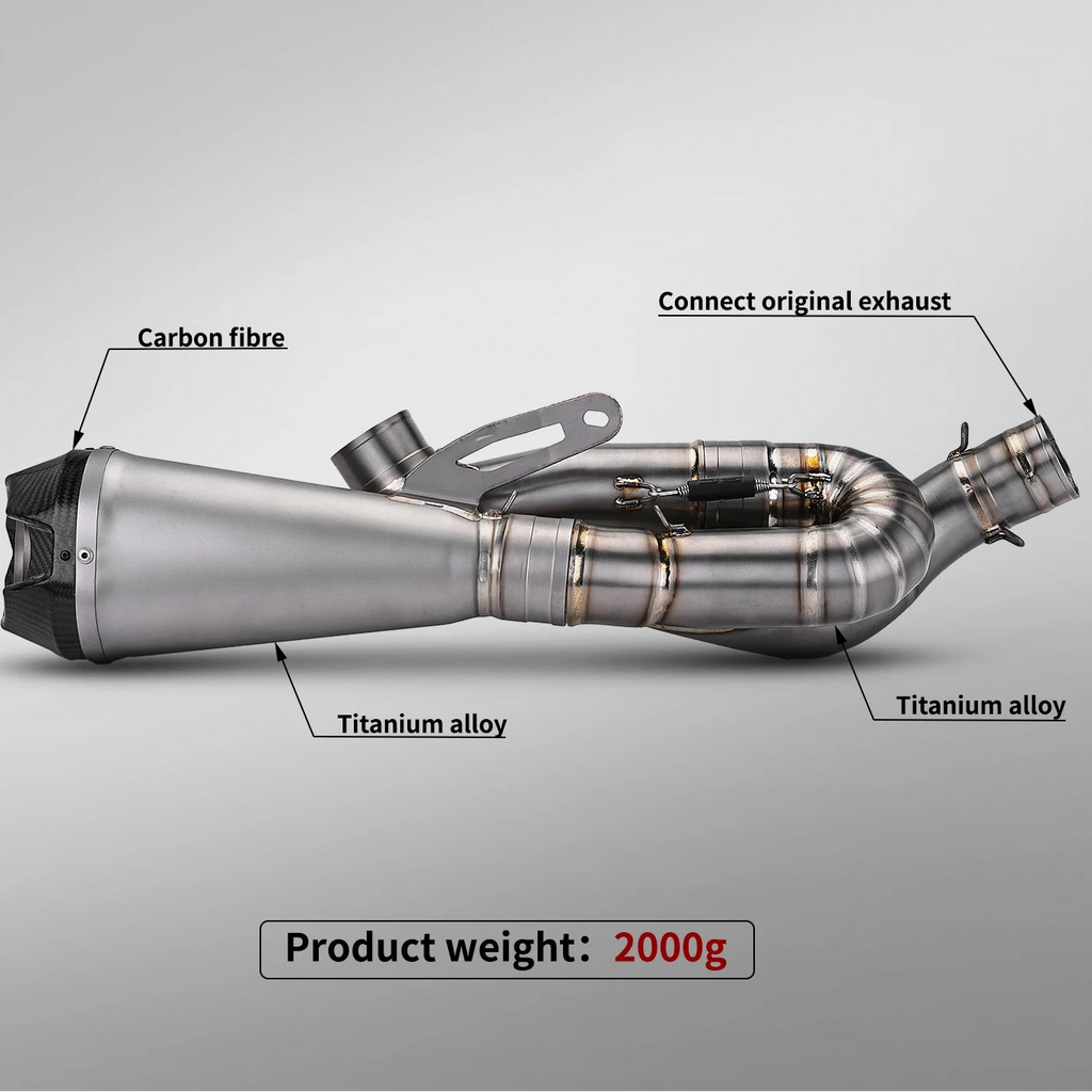 Ducati Panigale V4 / V4 S / V4 R & Streetfighter V4 / V4 S Titanium Cat Delete Mid-Pipe (2018–2024) ⭐