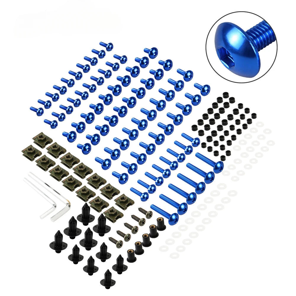 🔥 Kit 190PCS Tornillos y Grapas de Carenado Para Suzuki GSX-R 600 / 750 / 1000 (K1-K10) 🔥