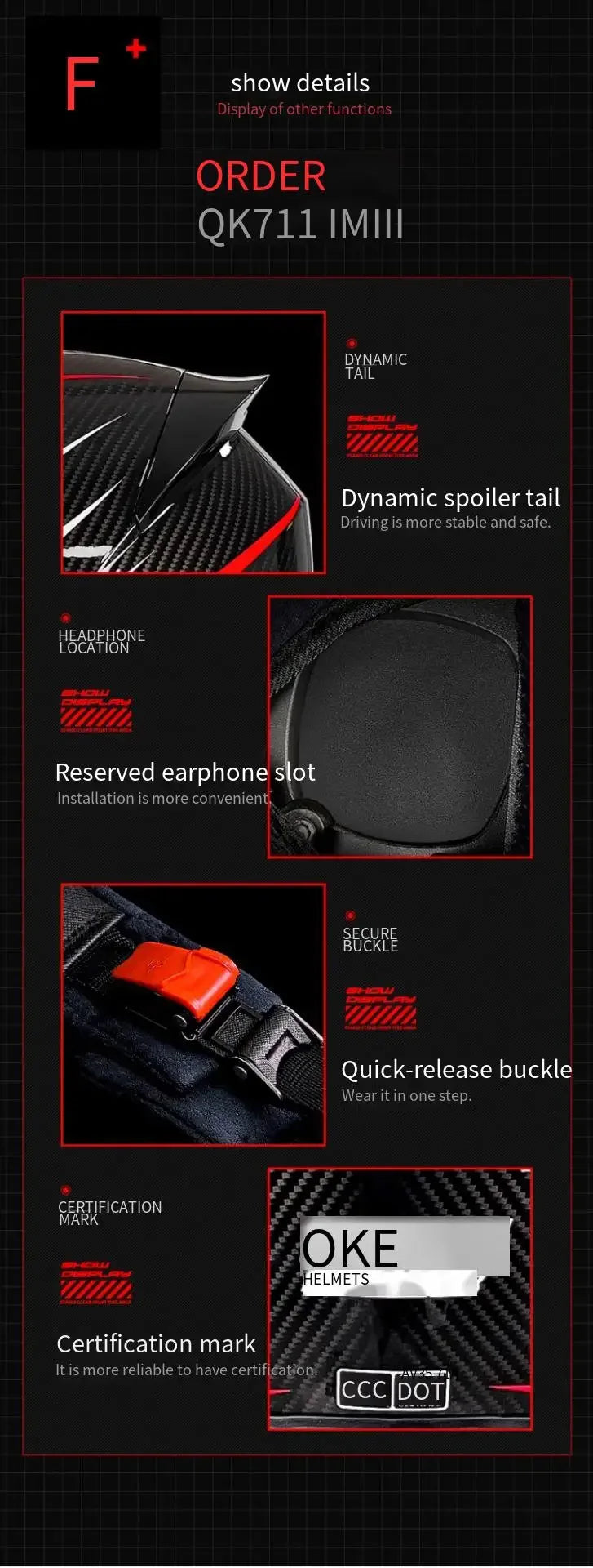 Casco Integral DOT para Moto – Unisex, Estilo Racing, Máxima Protección