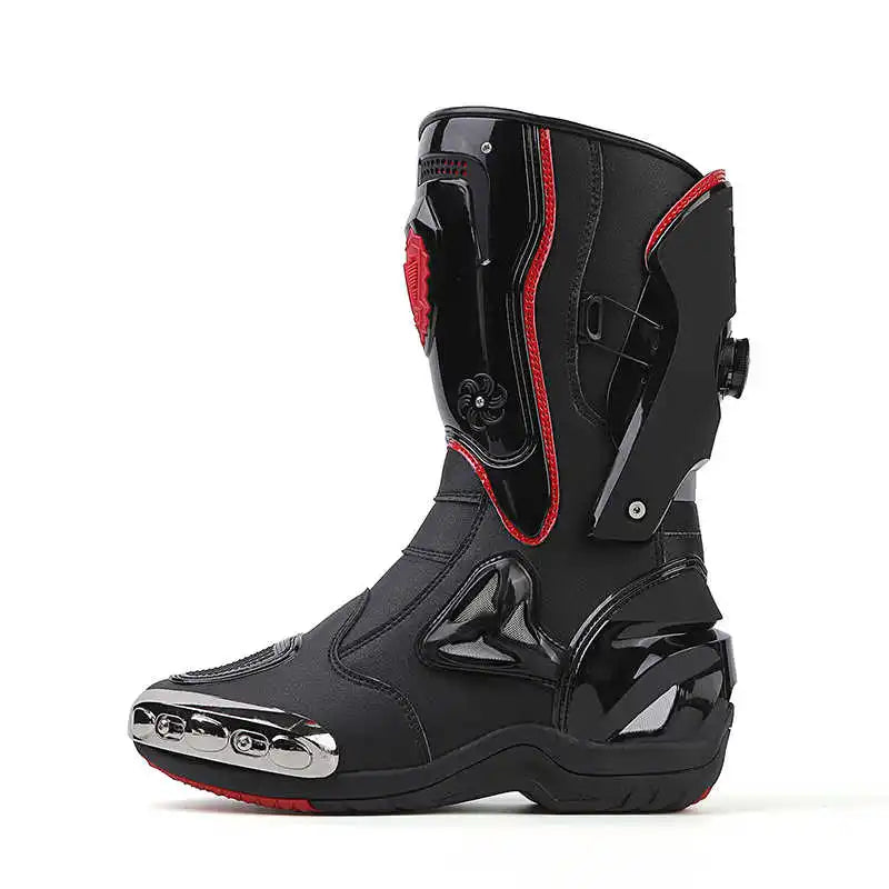 Botas de Moto de Cuero para Hombre – Antideslizantes, Touring y Motocross (Tallas 36–47)
