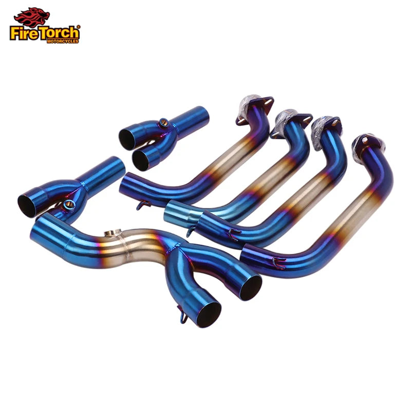 Sistema de Escape Completo para Motocicleta – Slip-On con Tubo Frontal (Link Pipe) para Yamaha YZF-R6 (2017–2020), Compatible con Silenciador Original