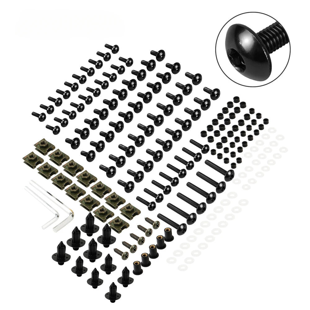 🔥 Kit 190PCS Tornillos y Grapas de Carenado Para Suzuki GSX-R 600 / 750 / 1000 (K1-K10) 🔥
