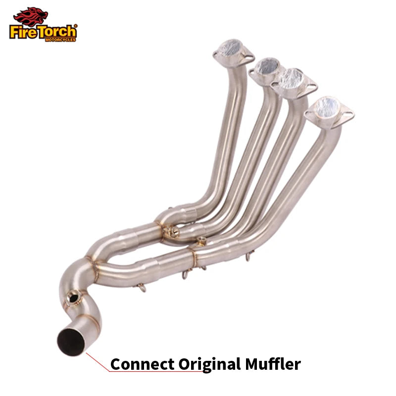 Sistema de Escape Completo para Motocicleta – Slip-On con Tubo Frontal (Link Pipe) para Yamaha YZF-R6 (2017–2020), Compatible con Silenciador Original