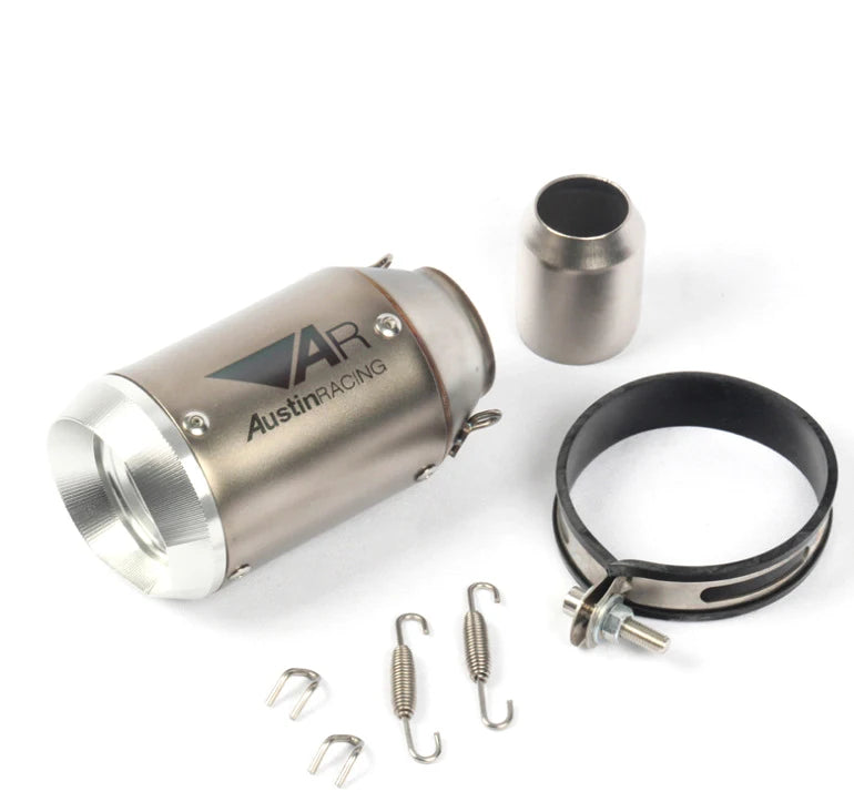 Escape Universal para Motocicleta en Fibra de Carbono CNC – Compatible con Kawasaki Z900 / Yamaha FZ6 / KTM RC390 / BMW S1000XR