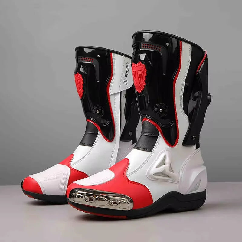 Botas de Moto de Cuero para Hombre – Antideslizantes, Touring y Motocross (Tallas 36–47)