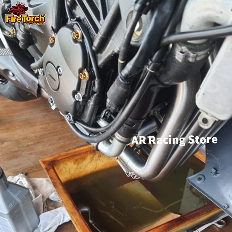 Sistema de Escape Completo para Motocicleta – Slip-On con Tubo Frontal (Link Pipe) para Yamaha YZF-R6 (2017–2020), Compatible con Silenciador Original