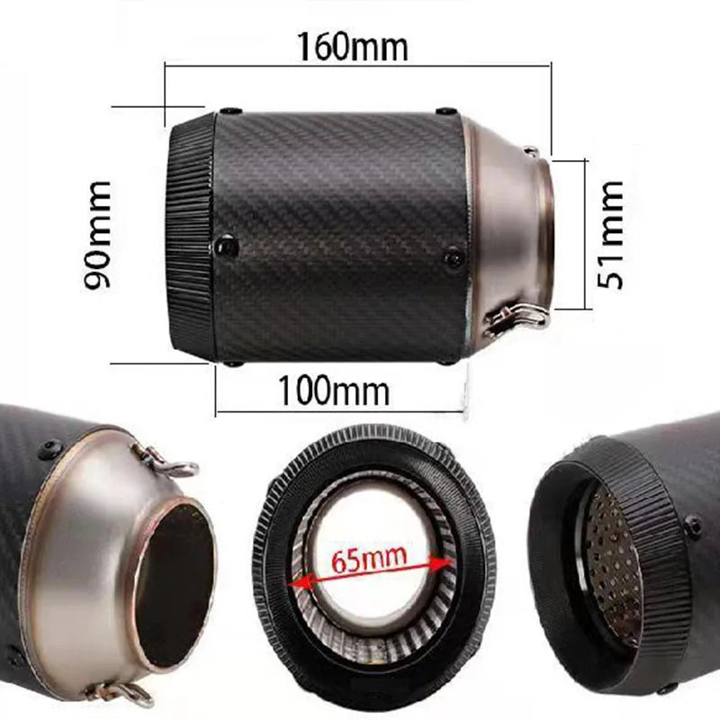 Compatible con Kawasaki Z900, FZ6, RC390, S1000XR, Ninja 400 y más modelos con entrada 51 mm. Sonido deportivo, menor peso y look racing 🔥