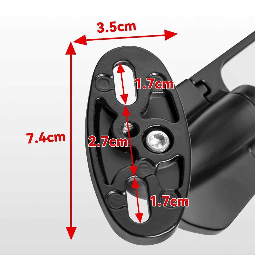 Modified Motorcycle Rearview Side Mirrors Wind Wing Adjustable Rotating with LED Light for Yamaha YZF R1 R6 R25 R3 Suzuki GSXR