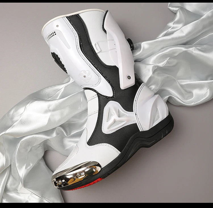 Botas de Moto de Cuero para Hombre – Antideslizantes, Touring y Motocross (Tallas 36–47)