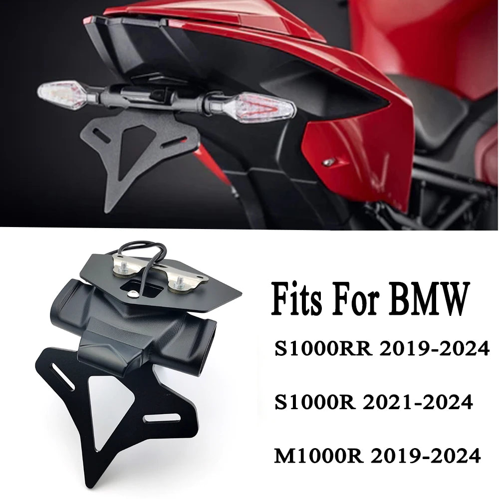 Porta Placa Trasera tipo Tail Tidy con Luz LED para BMW S1000RR / M1000R (2019–2024) y S1000R (2021–2024)
