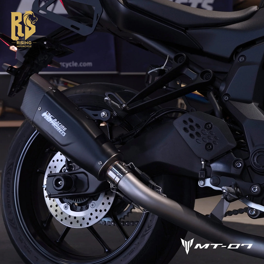 RS Side Exit Full Exhaust System For Yamaha MT-07 XSR700 2025 Dual O2 Sensor Stainless Steel High Flow Plug-and-Play Tracer 7