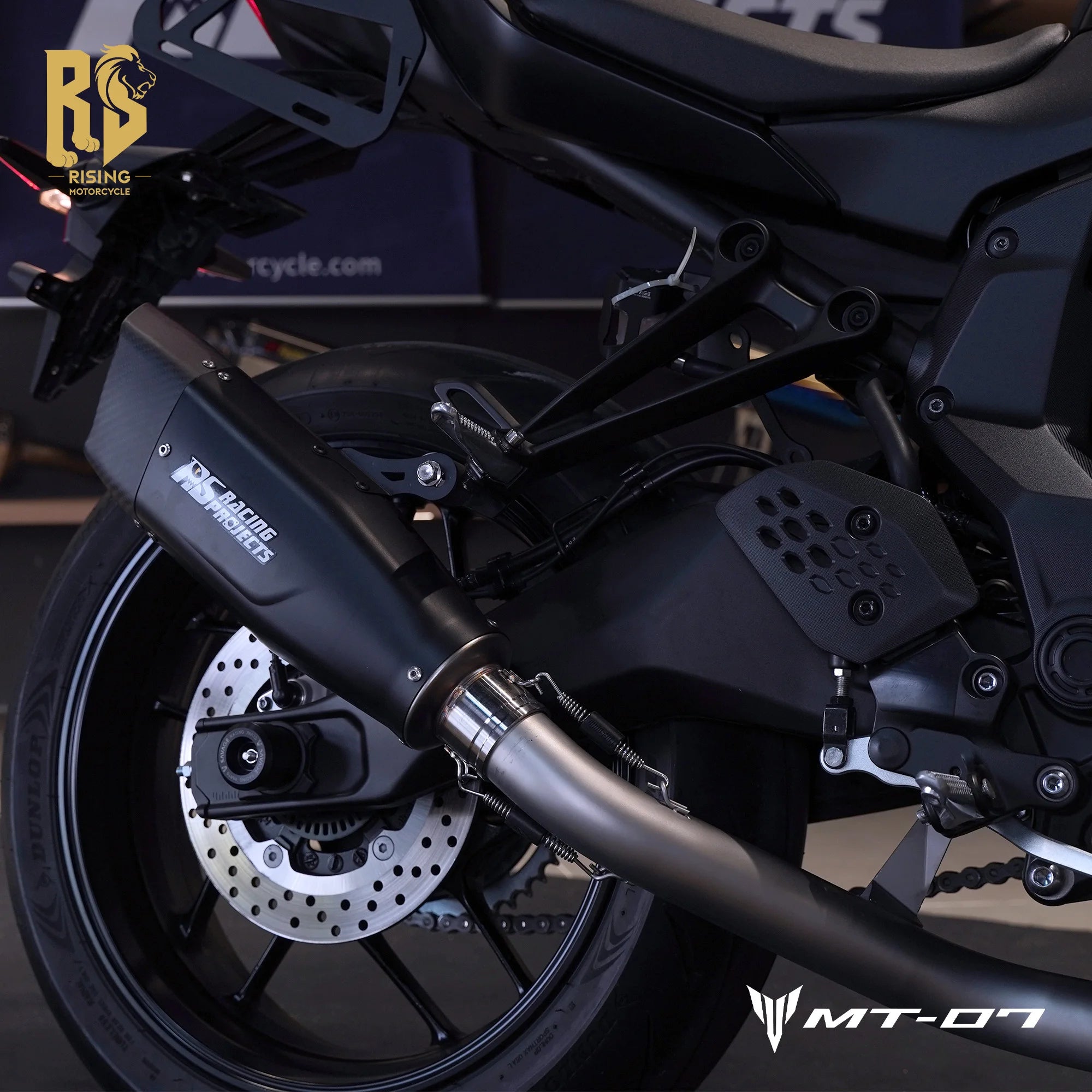 RS Side Exit Full Exhaust System For Yamaha MT-07 XSR700 2025 Dual O2 Sensor Stainless Steel High Flow Plug-and-Play Tracer 7