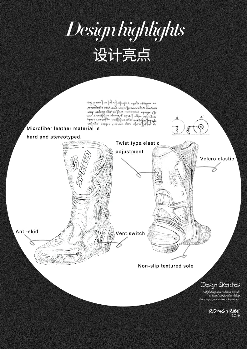 Botas de Moto Riding Tribe para Hombre – Racing / Off-Road