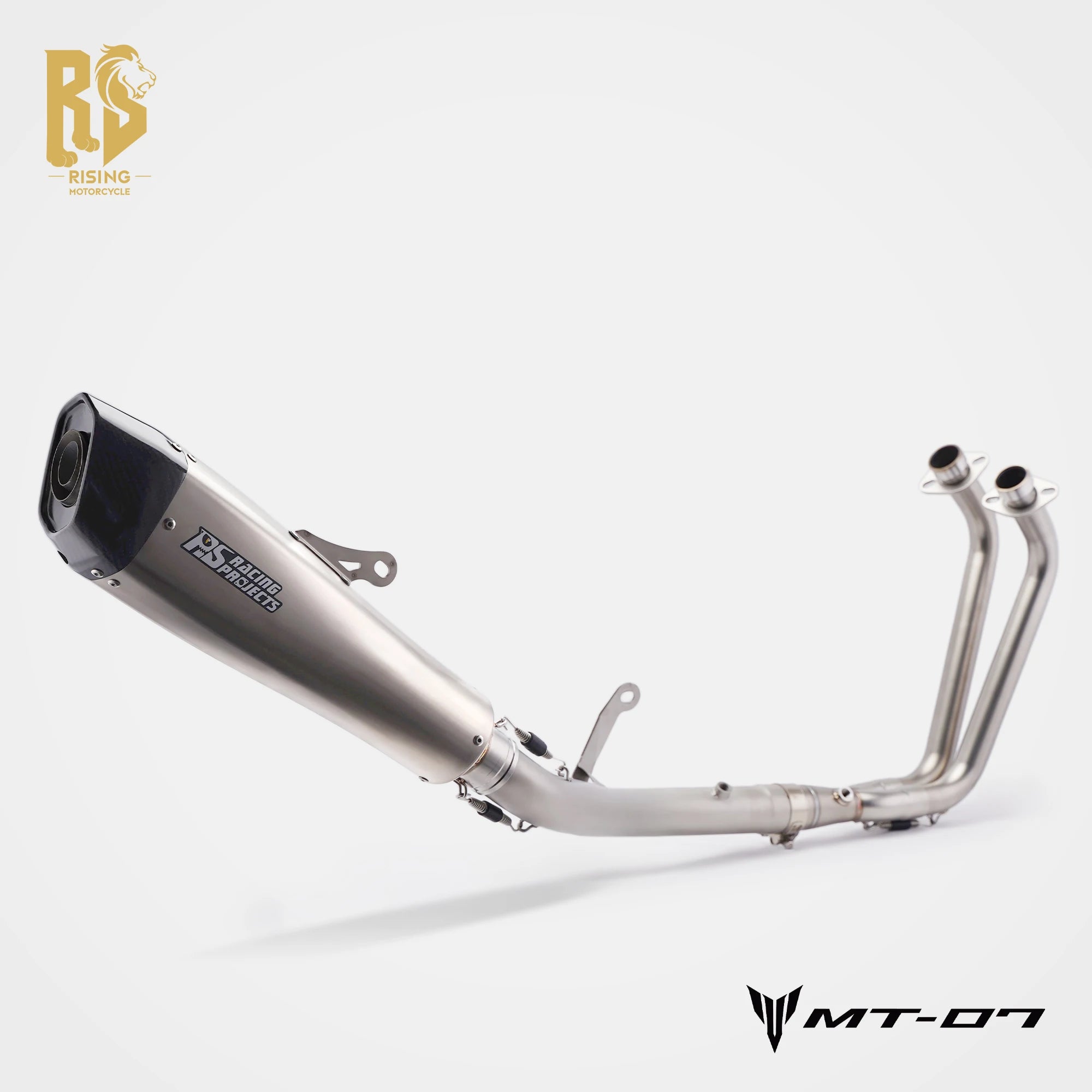 RS Side Exit Full Exhaust System For Yamaha MT-07 XSR700 2025 Dual O2 Sensor Stainless Steel High Flow Plug-and-Play Tracer 7
