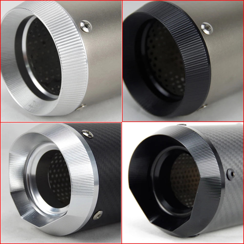 Escape Universal para Motocicleta en Fibra de Carbono CNC – Compatible con Kawasaki Z900 / Yamaha FZ6 / KTM RC390 / BMW S1000XR