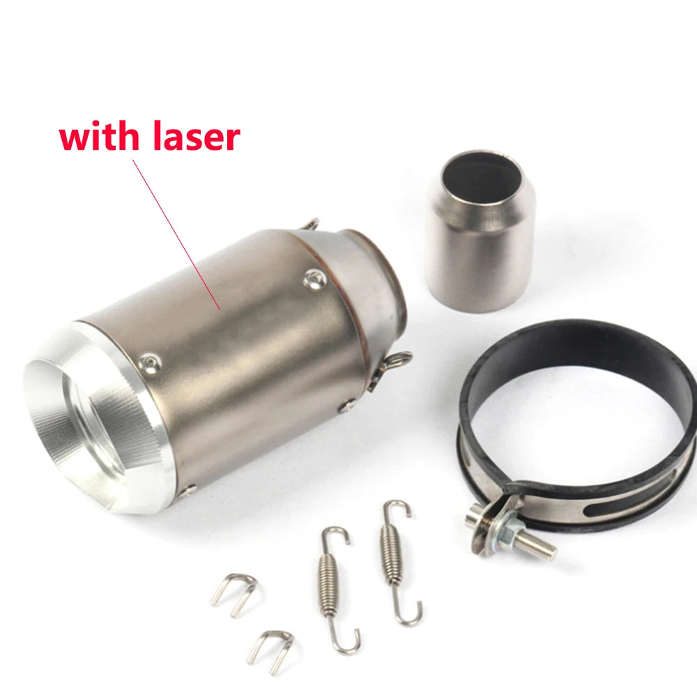 Escape Universal para Motocicleta en Fibra de Carbono CNC – Compatible con Kawasaki Z900 / Yamaha FZ6 / KTM RC390 / BMW S1000XR