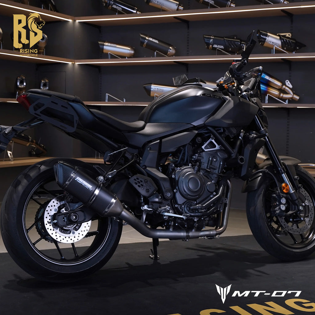 RS Side Exit Full Exhaust System For Yamaha MT-07 XSR700 2025 Dual O2 Sensor Stainless Steel High Flow Plug-and-Play Tracer 7