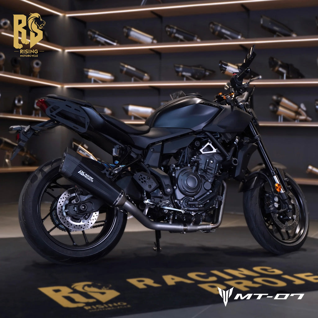 RS Side Exit Full Exhaust System For Yamaha MT-07 XSR700 2025 Dual O2 Sensor Stainless Steel High Flow Plug-and-Play Tracer 7