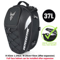 Bolsa Trasera MOTOCENTRIC 37L Impermeable – Alta Capacidad para Casco