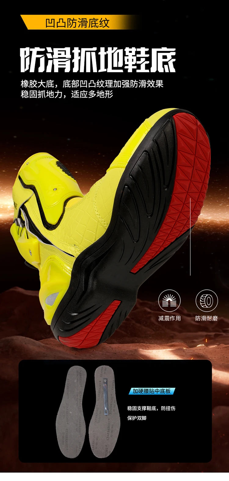 Botas de Moto de Cuero para Hombre – Antideslizantes, Touring y Motocross (Tallas 36–47)