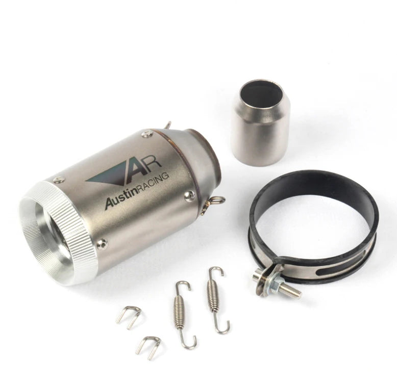 Escape Universal para Motocicleta en Fibra de Carbono CNC – Compatible con Kawasaki Z900 / Yamaha FZ6 / KTM RC390 / BMW S1000XR