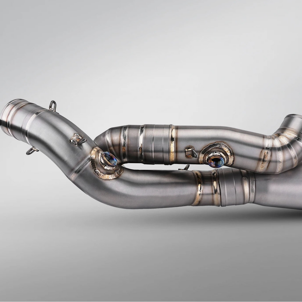 Ducati Panigale V4 / V4 S / V4 R & Streetfighter V4 / V4 S Titanium Cat Delete Mid-Pipe (2018–2024) ⭐