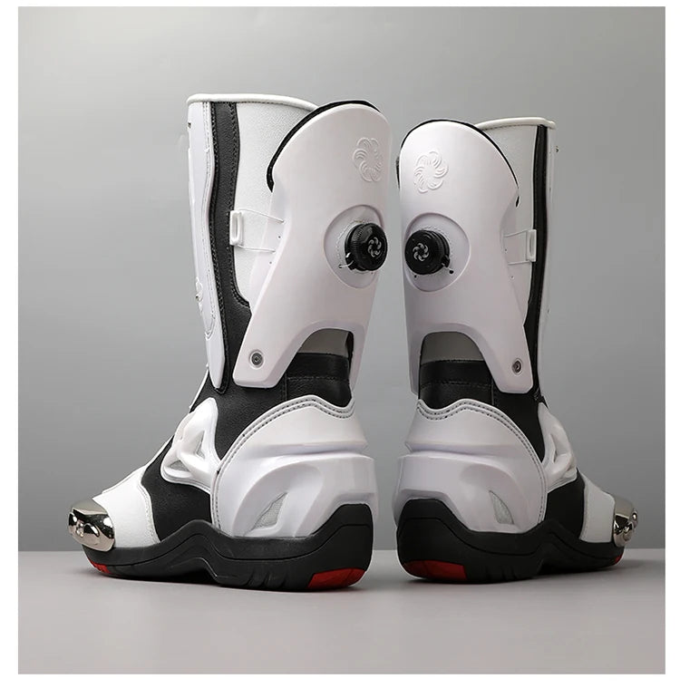 Botas de Moto de Cuero para Hombre – Antideslizantes, Touring y Motocross (Tallas 36–47)
