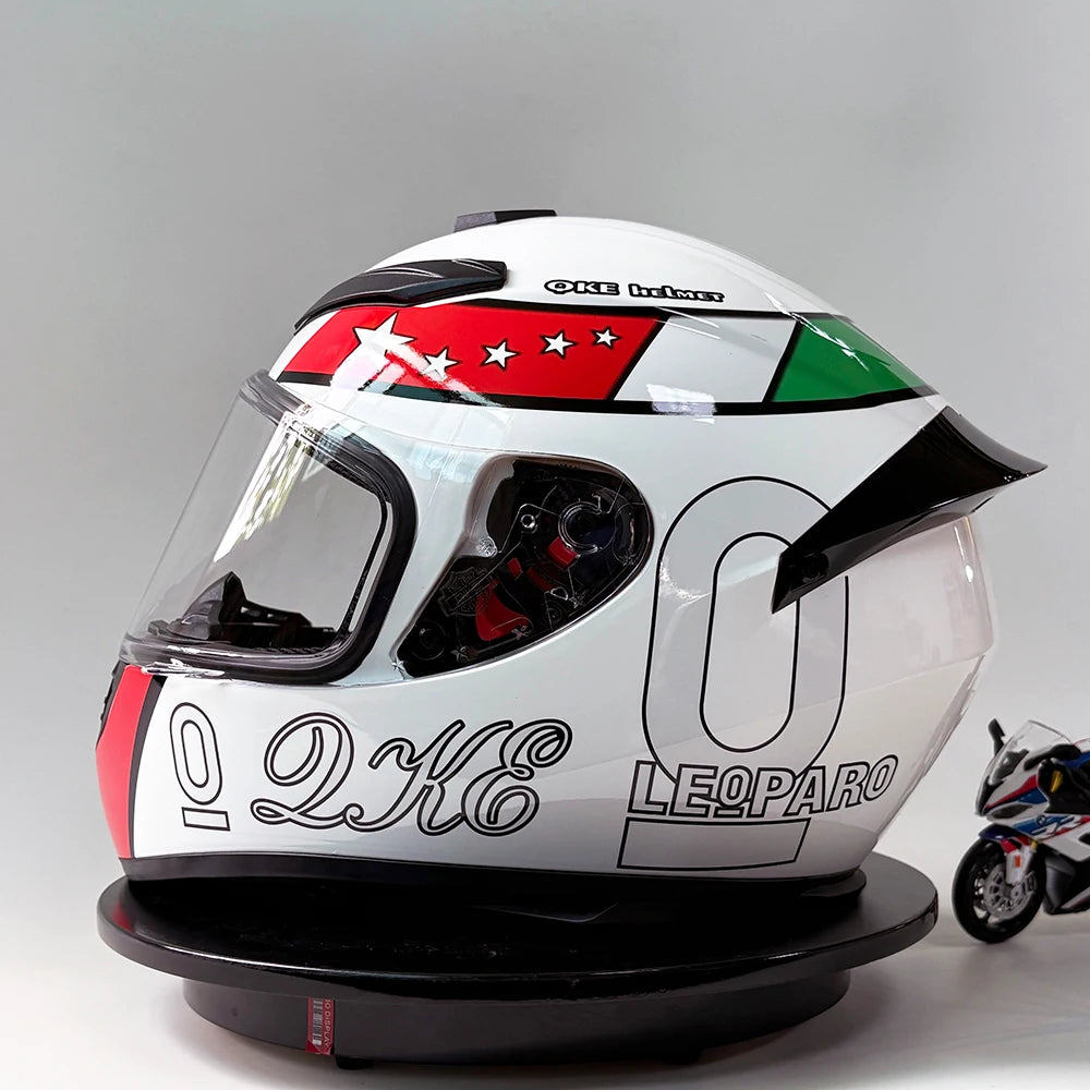 Casco Integral DOT para Moto – Unisex, Estilo Racing, Máxima Protección