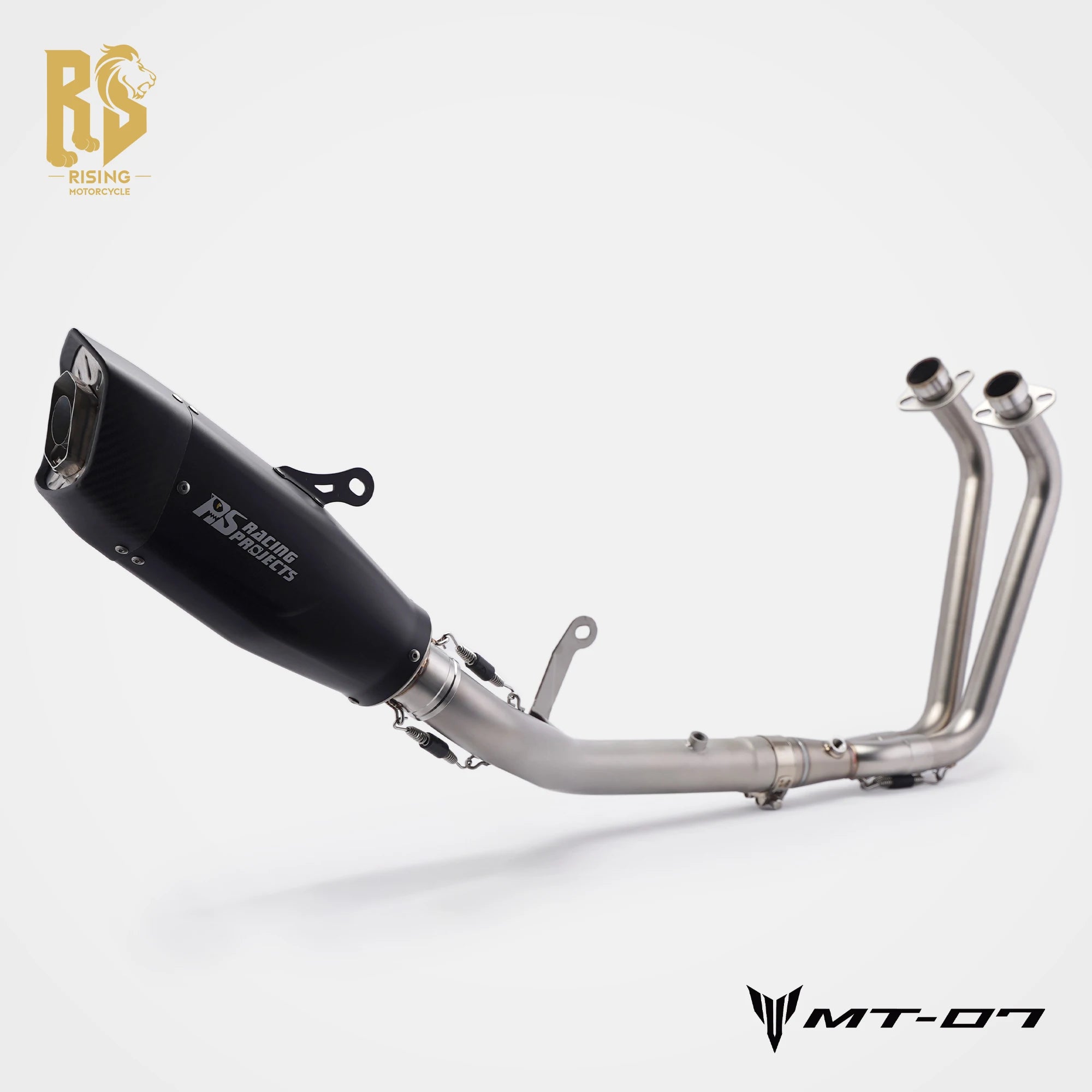 RS Side Exit Full Exhaust System For Yamaha MT-07 XSR700 2025 Dual O2 Sensor Stainless Steel High Flow Plug-and-Play Tracer 7