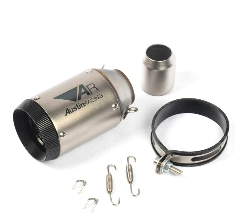 Escape Universal para Motocicleta en Fibra de Carbono CNC – Compatible con Kawasaki Z900 / Yamaha FZ6 / KTM RC390 / BMW S1000XR