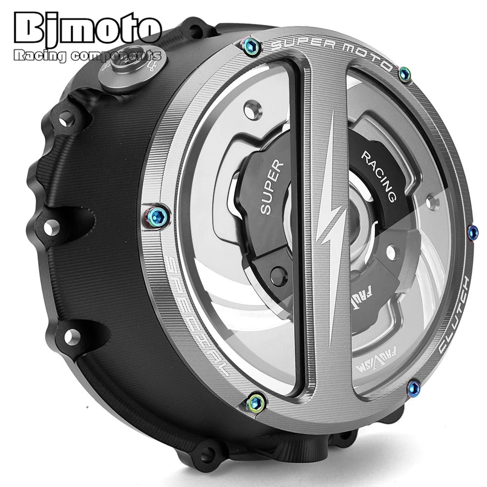Tapa de Embrague Transparente Racing CNC para BMW S1000RR, S1000R, S1000XR y M1000 (2019-2026)