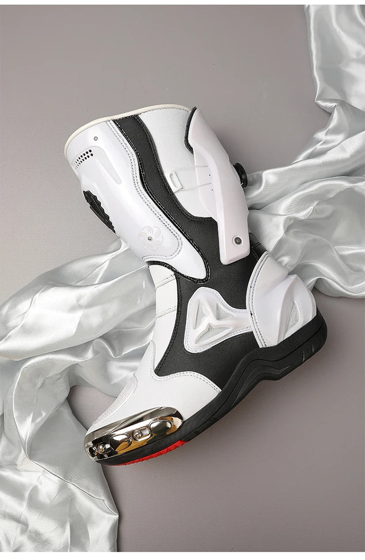 Botas de Moto de Cuero para Hombre – Antideslizantes, Touring y Motocross (Tallas 36–47)