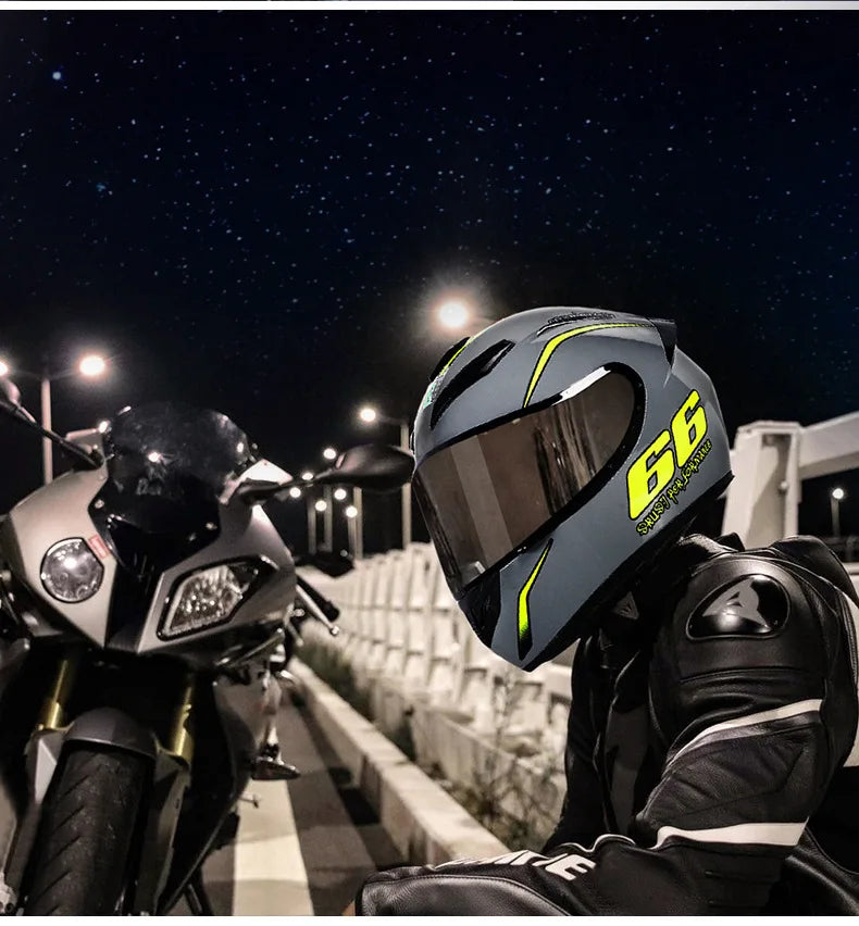 Casco Integral Unisex para Moto – Invierno, Seguro y para Todo Clima