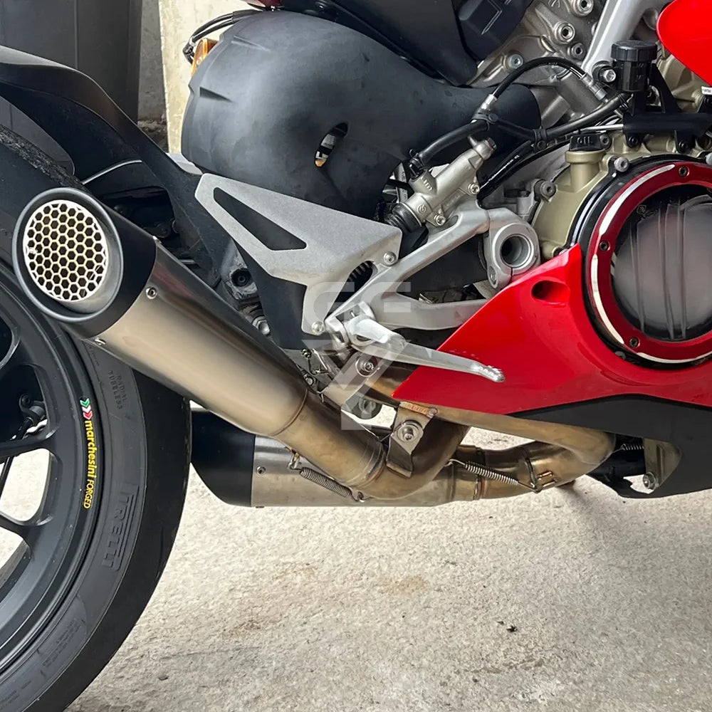 Escape Slip-On con Link Pipe para Ducati Panigale V4 / V4S (2018–2023) y Streetfighter V4 (2020–2022)