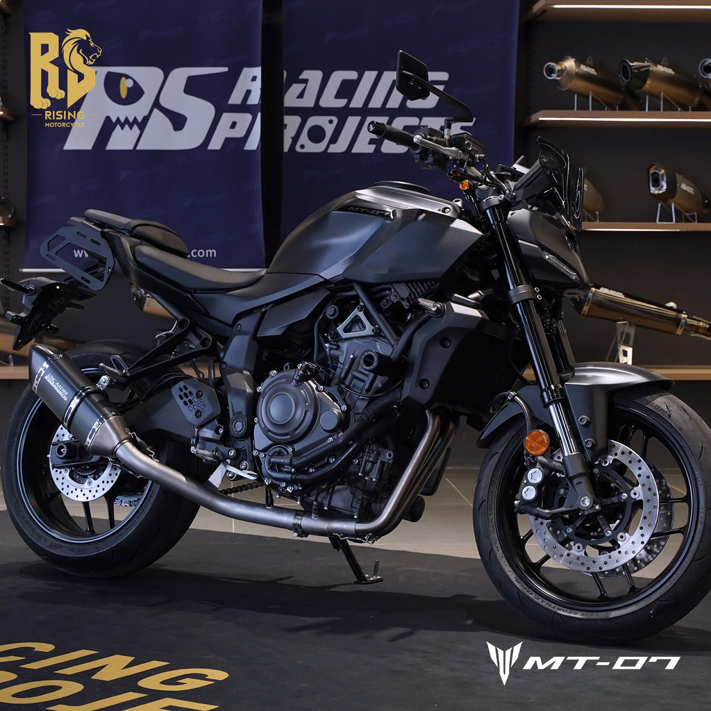 RS Side Exit Full Exhaust System For Yamaha MT-07 XSR700 2025 Dual O2 Sensor Stainless Steel High Flow Plug-and-Play Tracer 7