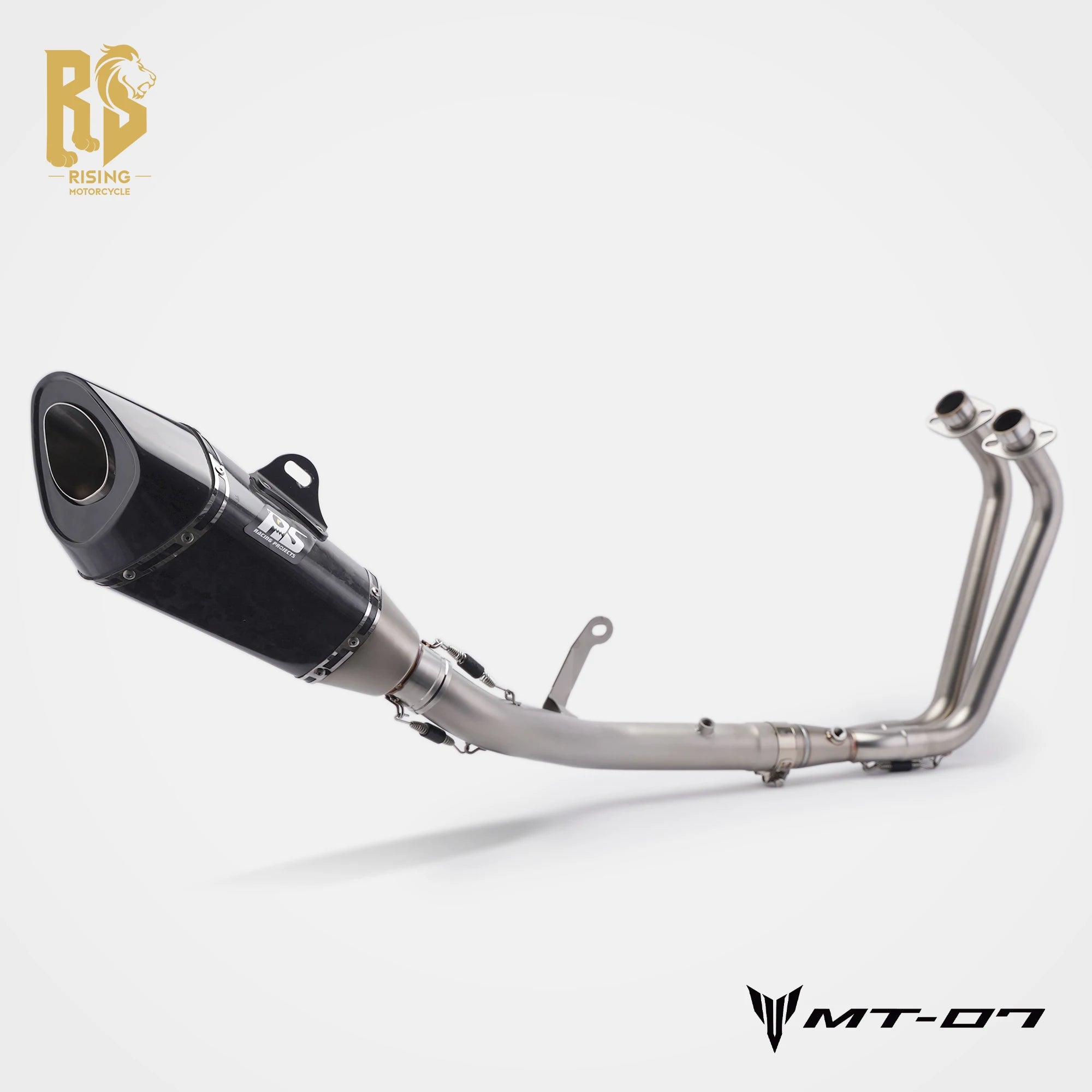 RS Side Exit Full Exhaust System For Yamaha MT-07 XSR700 2025 Dual O2 Sensor Stainless Steel High Flow Plug-and-Play Tracer 7