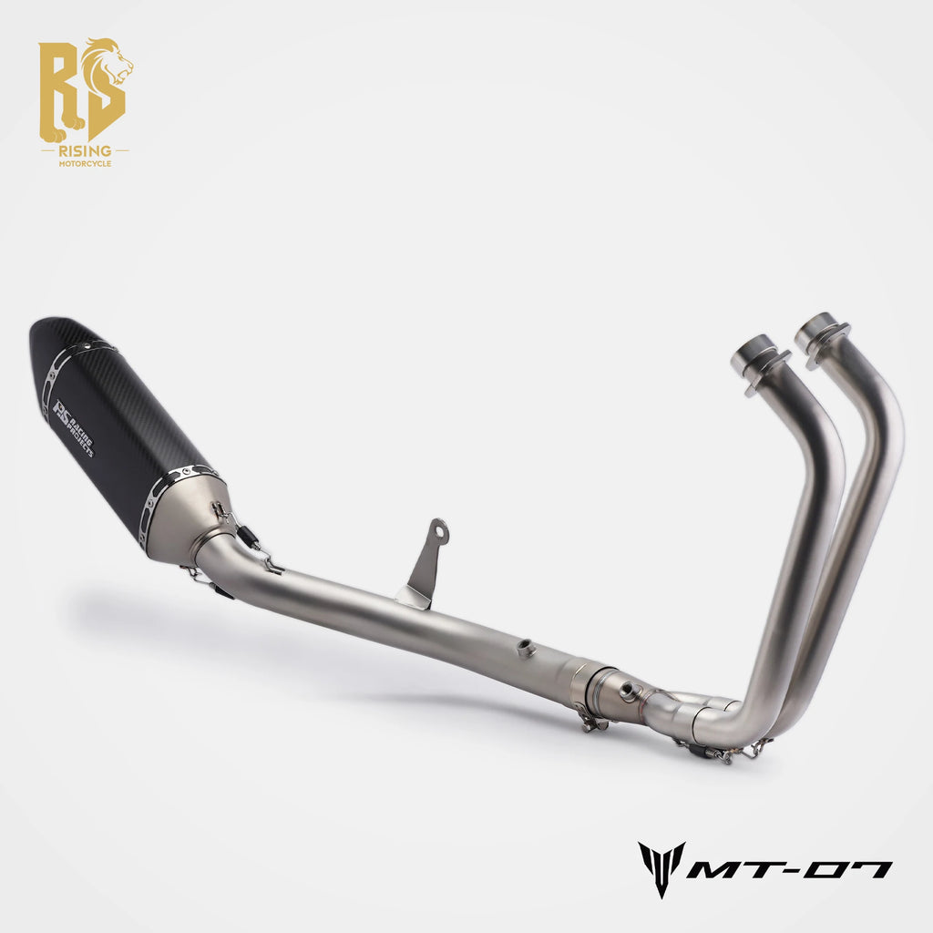 RS Side Exit Full Exhaust System For Yamaha MT-07 XSR700 2025 Dual O2 Sensor Stainless Steel High Flow Plug-and-Play Tracer 7