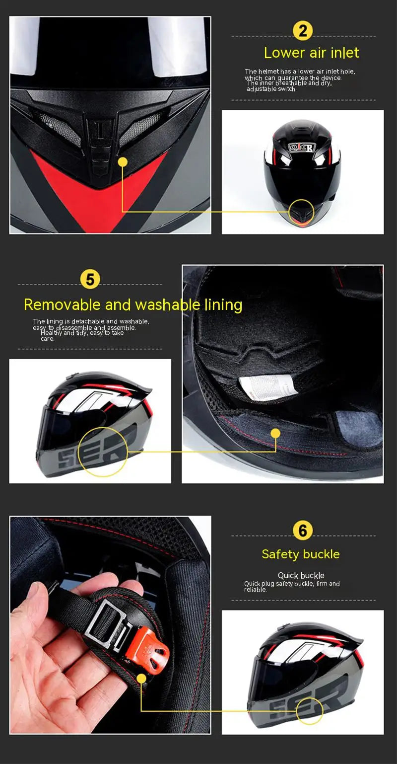 Casco Integral Unisex DOT Certificado – Máxima Seguridad y Estilo