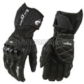 Guantes de Moto de Cuero Racing – Negro/Blanco/Rojo, Verano e Invierno