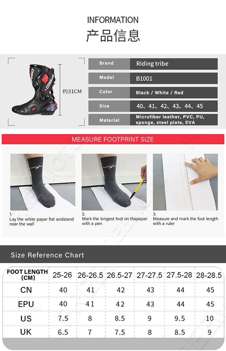 Botas de Moto Riding Tribe para Hombre – Racing / Off-Road