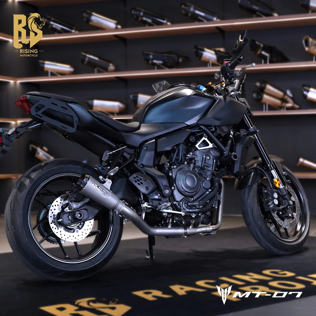 RS Side Exit Full Exhaust System For Yamaha MT-07 XSR700 2025 Dual O2 Sensor Stainless Steel High Flow Plug-and-Play Tracer 7