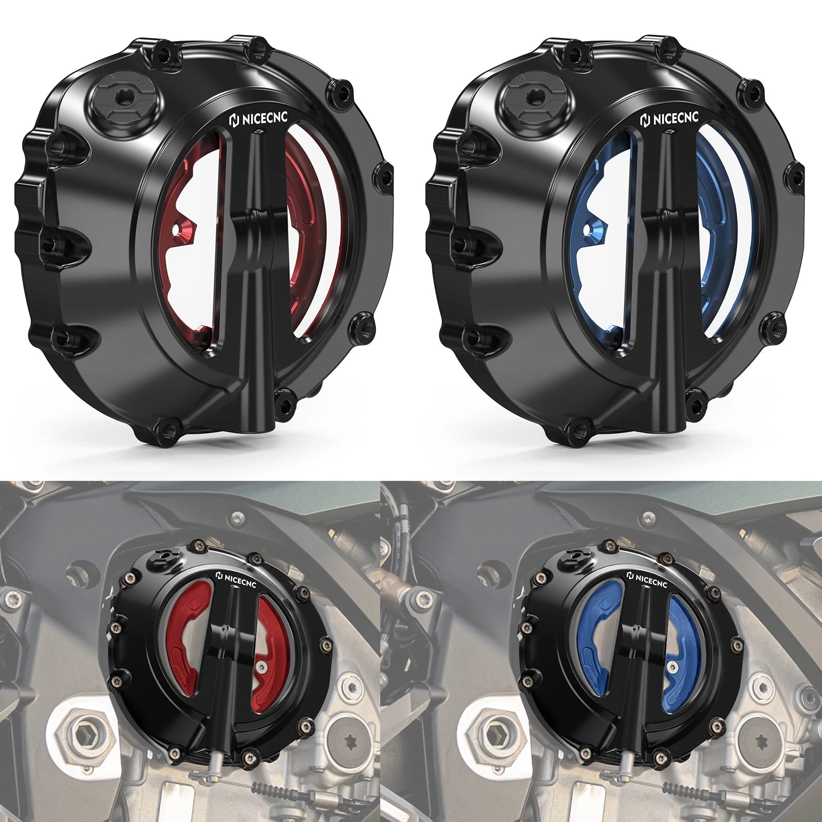 Tapa de Embrague Transparente Racing para BMW S1000RR, S1000R, S1000XR y M1000 (2019-2026)
